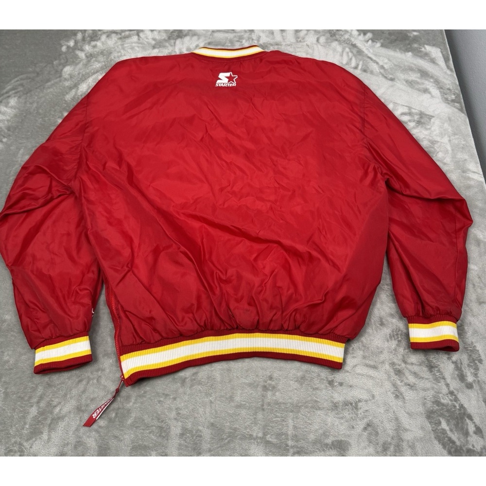 Vintage Y2K Kansas City Chiefs Windbreaker Mens XL Red Pullover Jacket Pro Line - Picture 5 of 9